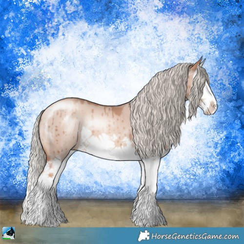 Horse Color:Gold Champagne Dun Mushroom Splash Brindle 