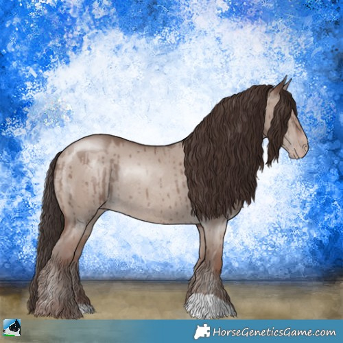 Horse Color:Classic Champagne Dun Mushroom Rabicano Brindle 
