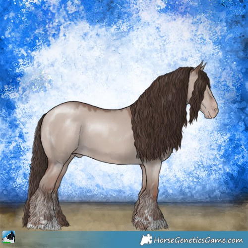 Horse Color:Classic Champagne Dun Mushroom Sabino 