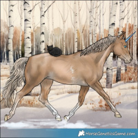 Horse Color:Chocolate Palomino Pearl Sabino
