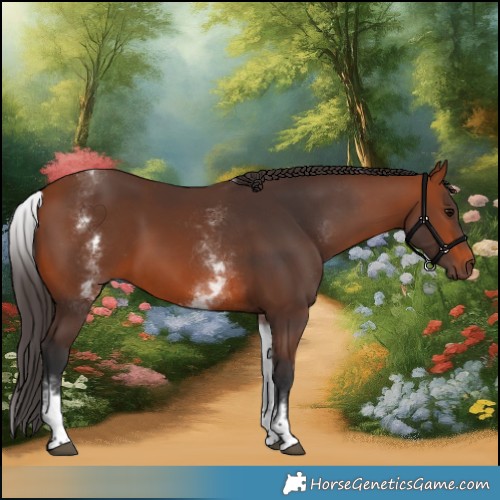Horse Color:White Spotted Bay 