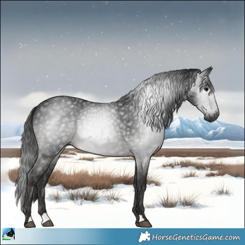 Horse Color:Gray Black Rabicano