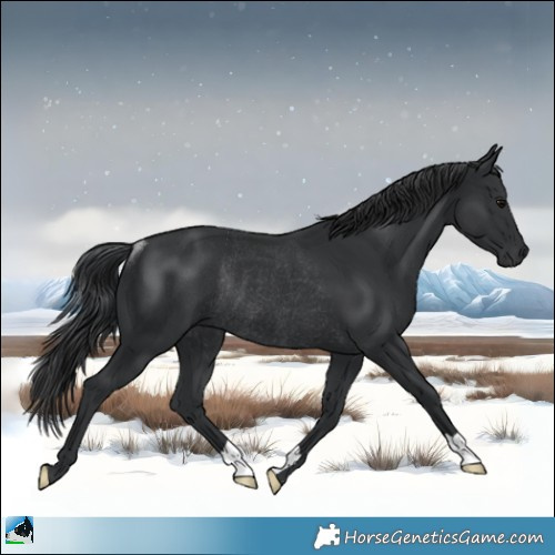 Horse Color:Black Rabicano