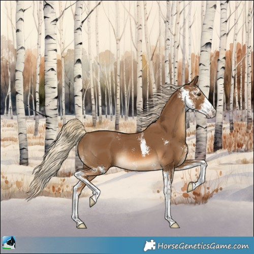 Horse Color:Chocolate Palomino Sabino Rabicano