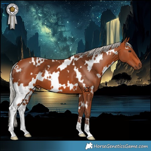 Horse Color:White Spotted Silver Bay 