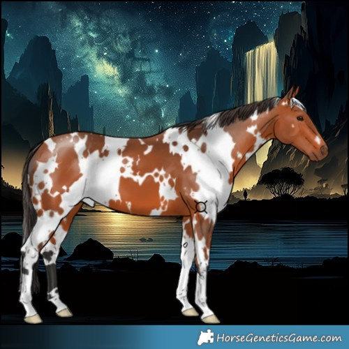 Horse Color:White Spotted Bay 