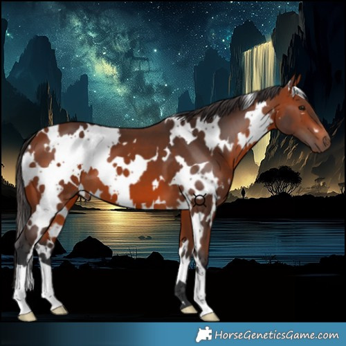 Horse Color:White Spotted Bay 