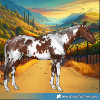 Horse Color:White Spotted Silver Brown