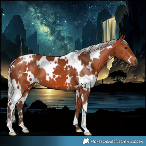 Horse Color:White Spotted Silver Bay 