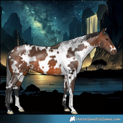 Horse Color:White Spotted Brown 