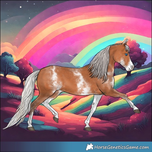 Horse Color:White Spotted Silver Bay Splash 