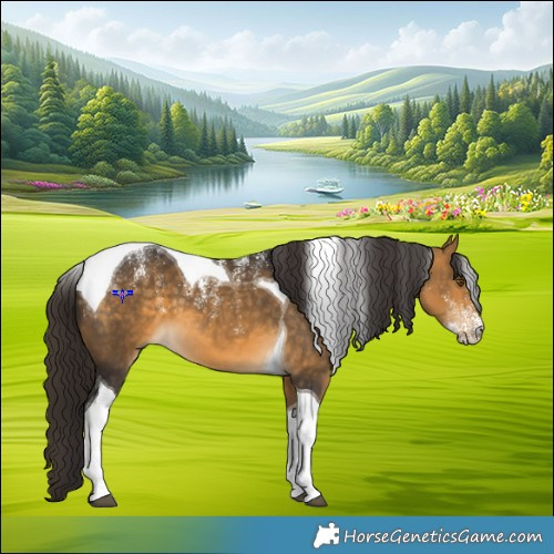 Horse Color:Powder White Buckskin Tobiano