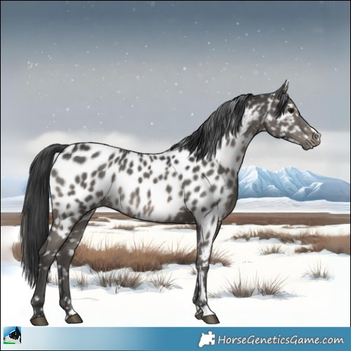 Horse Color:Black Appaloosa