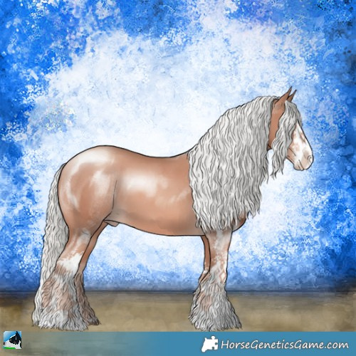 Horse Color:Gold Champagne Mushroom Sabino 