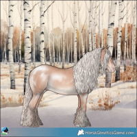 Horse Color:Gold Champagne Mushroom Sabino Rabicano 