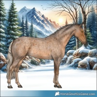 Horse Color:Chocolate Palomino Roan 