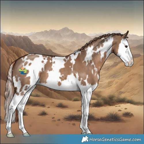 Horse Color:White Spotted Liver Red Dun Splash 