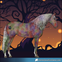 Horse Color:Nacre Silver Brown Tobiano Rabicano 