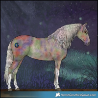 Horse Color:Nacre Silver Smoky Black Tobiano