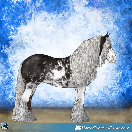 Horse Color:Liver Chestnut Ice Mushroom Sabino Rabicano 