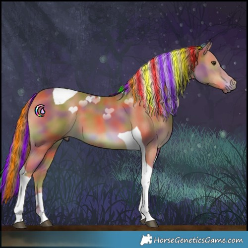 Horse Color:Painted Nacre Chestnut Tobiano 