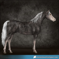 Horse Color:Void Platinum Silver Brown Roan Pearl