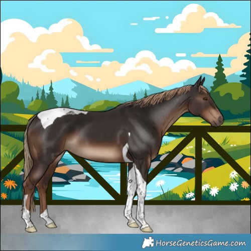 Horse Color:Liver Chestnut Tobiano 