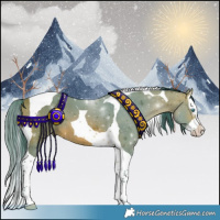 Horse Color:Watercolor Bay Splash Tobiano 