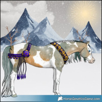 Horse Color:Watercolor Bay Splash Tobiano 