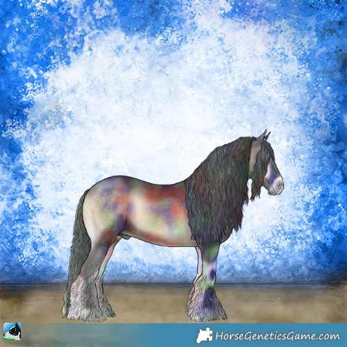 Horse Color:Nacre Brown Onyx Sabino Rabicano 