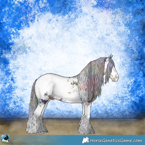 Horse Color:Nacre Brown Sabino Appaloosa Rabicano 