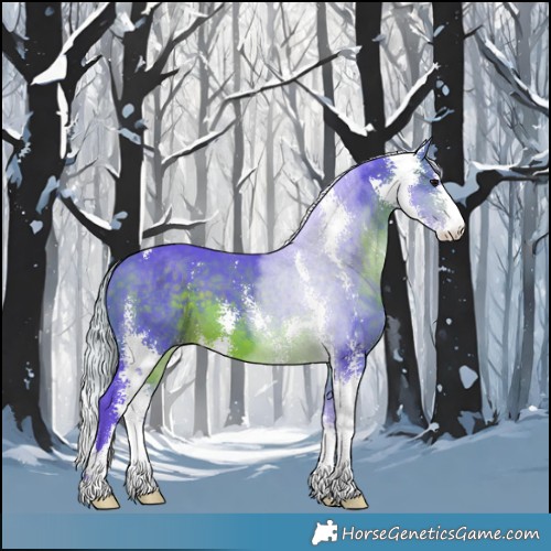 Horse Color:Watercolor Silver Brown Sabino 