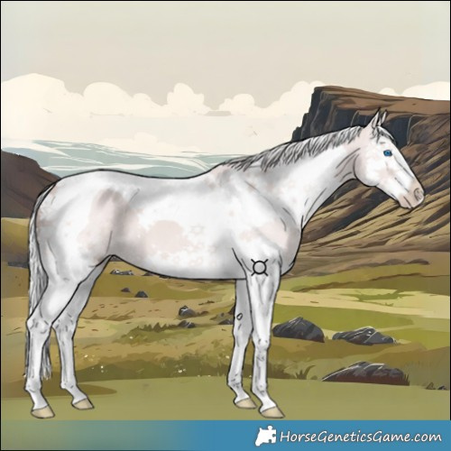Horse Color:Platinum Silver Bay Dun Splash Tobiano 