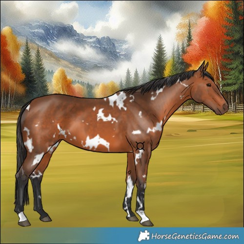 Horse Color:White Spotted Bay 
