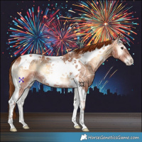 Horse Color:Red Onyx Ice Tobiano 