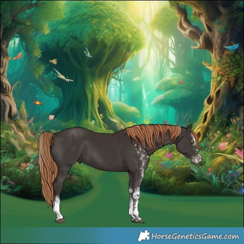 Horse Color:White Spotted Liver Chestnut Splash Tobiano Rabicano 