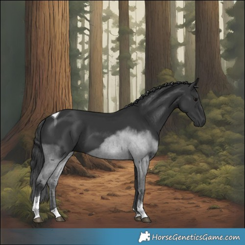 Horse Color:Black Tobiano 