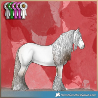 Horse Color:Gray Perlino Dun Tobiano 