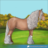 Horse Color:Silver Classic Champagne Tobiano
