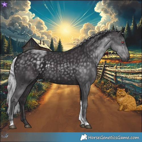 Horse Color:Silver Smoky Black Chinchilla Tobiano