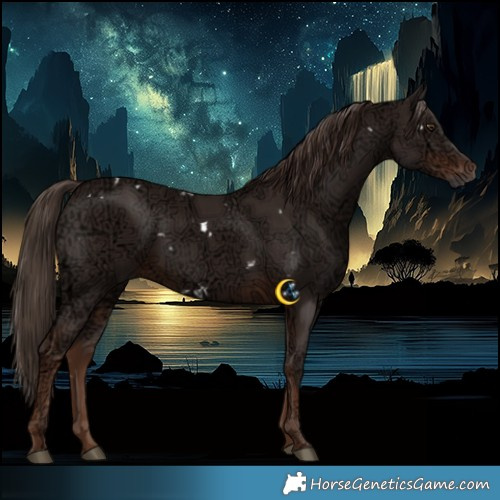 Horse Color:White Spotted Liver Chestnut Ice 