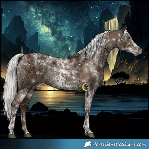 Horse Color:White Spotted Liver Red Dun Ice Mushroom Tobiano Rabicano Brindle 