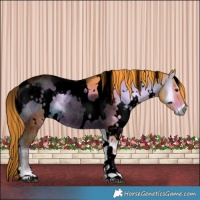 Horse Color:Void Watercolor White Spotted Liver Red Onyx 
