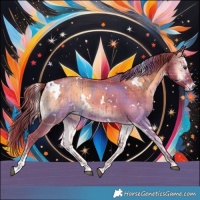 Horse Color:Watercolor Plaid  White Spotted Liver Red Onyx Rabicano 