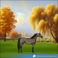 Horse Color:Gray Void Brown Dun Tobiano Snowflake Varnish 