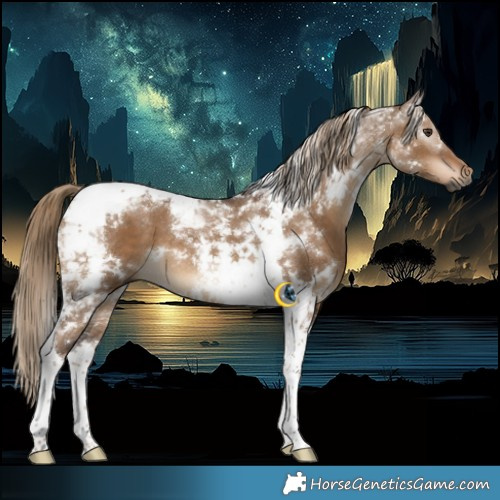 Horse Color:Gray White Spotted Liver Red Dun Tobiano