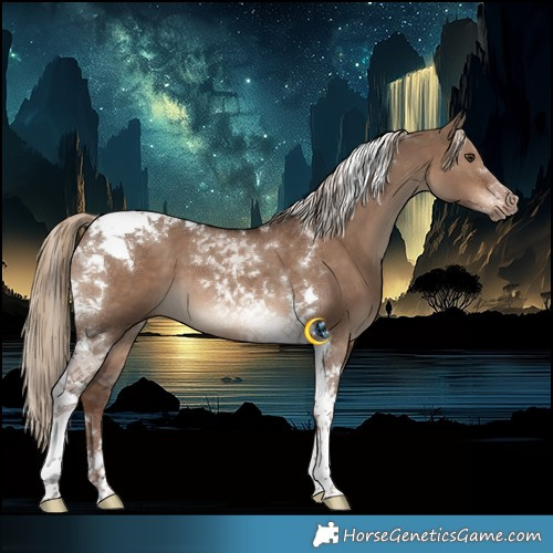 Horse Color:Liver Red Dun Tobiano