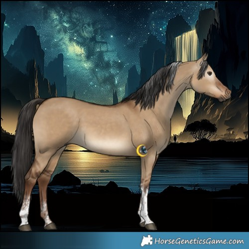 Horse Color:Gray Liver Red Dun Tobiano 