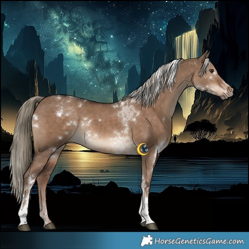 Horse Color:White Spotted Liver Red Dun Tobiano Rabicano