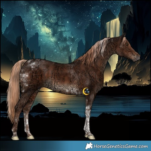Horse Color:Liver Chestnut Ice Tobiano